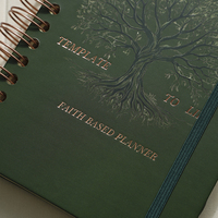 Agenda spirale A5 personnalisé avec logo, couverture rigide, journal de prière chrétien, carnet de versets bibliques quotidiens avec onglets