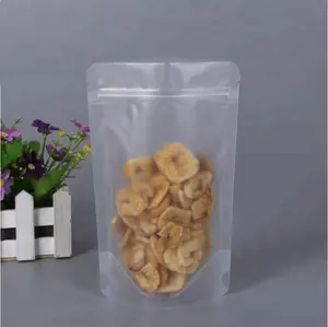 Top Quality Food Grade Plastic Recyclable Transparent Matting Stand Up Pouch Bag With Zipper For Food Snack