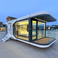 Maison préfabriquée en aluminium de luxe en Chine Hôtel intelligent moderne Maison préfabriquée à capsule de camping portable