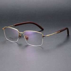 Stok bingkai optik dari pabrik ShenZhen Titanium berkualitas tinggi + bingkai kayu cendana kacamata optik CS-H2316 - Product Image 1