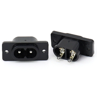 Prise d'alimentation en forme de 8 AC-005, sortie IEC 320 C8, connecteur femelle 2 broches, montage par vis, prise d'alimentation pour appareils électroménagers, directement de l'usine