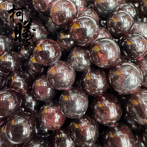 Perle di <span class=keywords><strong>Granato</strong></span> Rosso Naturale di Grado AB all'Ingrosso, 4-12mm, Lisce e Rotonde, per Creazione di Braccialetti - Product Image 2