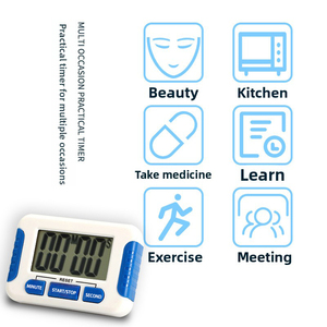 Temporizador <span class=keywords><strong>Digital</strong></span> <span class=keywords><strong>de</strong></span> <span class=keywords><strong>Cocina</strong></span> con 8 Alarmas, Ecológico, Control Táctil, Pantalla LCD, <span class=keywords><strong>Campana</strong></span> Fuerte, <span class=keywords><strong>de</strong></span> Plástico para el Hogar - Product Image 5