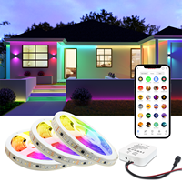 Bande lumineuse LED personnalisable gouly, lumière de Noël RVB, 20 m, extérieur, intérieur, RVBW, bande lumineuse LED RVB pour voiture