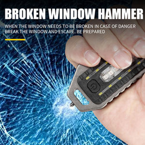 Dual <b>Light</b> Sources EDC Flashlight USB Rechargeable Keychain <b>Light</b> with COB Side <b>Light</b> Emergency <b>Window</b> Breaker Bottle Opener - Product Image 4