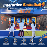 Jeu d'arcade de tir au basket numérique multi-cerceaux personnalisé avec équipement de comptage électronique des scores pour centre sportif intérieur