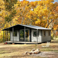 Casa Contenedor Expandible de Lujo Moderna con Doble Ala, Impermeable, Prefabricada en Fábrica, Plegable, con Porche, en Venta