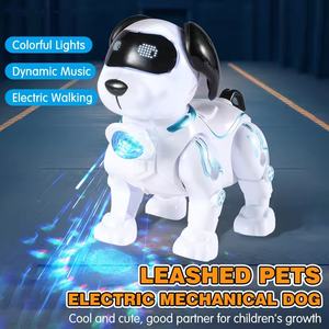 Anjing Robot Listrik EPT dengan Lampu LED, Musik & Tali Tarik Elastis, Mainan Hewan Peliharaan Interaktif untuk Anak-Anak - Product Image 2