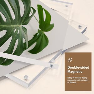 Cadres en acrylique rectangulaires 5x7, 20 mm d'épaisseur, double face, magnétiques, sur pied, pour affichage sur bureau, cadre <span class=keywords><strong>photo</strong></span> magnétique en acrylique - Product Image 4