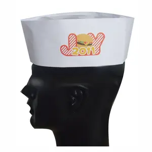 Can be printed OEM custom paper disposable chef hat