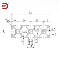 Línea de montaje de máquina de tallado de perfil de aluminio de extrusión industrial 2060 Perfil de aleación de aluminio