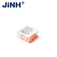 Connecteurs de câblage à levier compact à ressort JINH 2 broches à connexion rapide 10-24AWG