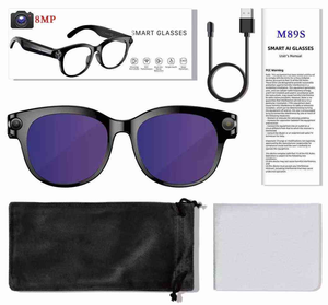 Gafas Inteligentes OEM M89S de 8MP con Asistente de IA, Traducción en Tiempo Real, Resistencia al Agua IP67, Carga Inalámbrica, WiFi QCC5144 - Product Image 3