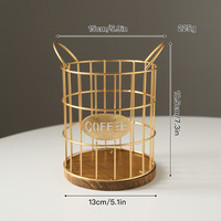Panier de rangement haut de gamme nordique et minimaliste pour capsules de café et fruits, idéal pour la décoration de bureau