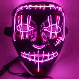 Halloween Horror Funny <span class=keywords><strong>Ghostface</strong></span> Máscara LED luminosa Nuevo producto creativo para fiestas de graduación Efecto de sangre hecho de plástico - Product Image 3