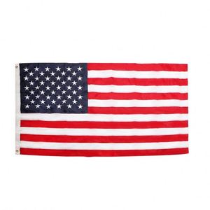 ธงชาติสหรัฐอเมริกา ขนาด 3x5 ฟุต 90x150 ซม. ผลิตจากโพลีเอสเตอร์ 210D ผ้าอ๊อกซ์ฟอร์ด ธงชาติอเมริกันปักลาย - Product Image 6