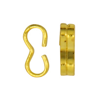 Composant en laiton en forme de 8 avec crochet à double extrémité ouverte pour la fabrication artisanale de bracelets, colliers et bijoux
