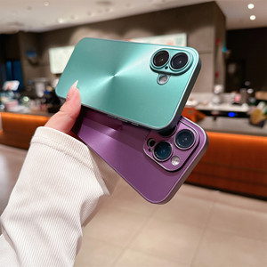 Thời trang <span class=keywords><strong>CD</strong></span> Mô hình màu tinh khiết trường hợp điện thoại cho Iphone 11 12 13 14 15 16 Pro Max Laser Aurora Máy ảnh ống kính bảo vệ Bìa Shell - Product Image 6