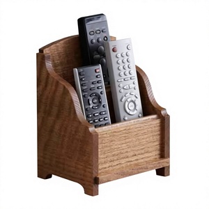 Custom Modern Handmade Wooden Remote <b>Control</b> <b>Holder</b> Organizer with Multiple Compartments for Desktop Use - Product Image 2