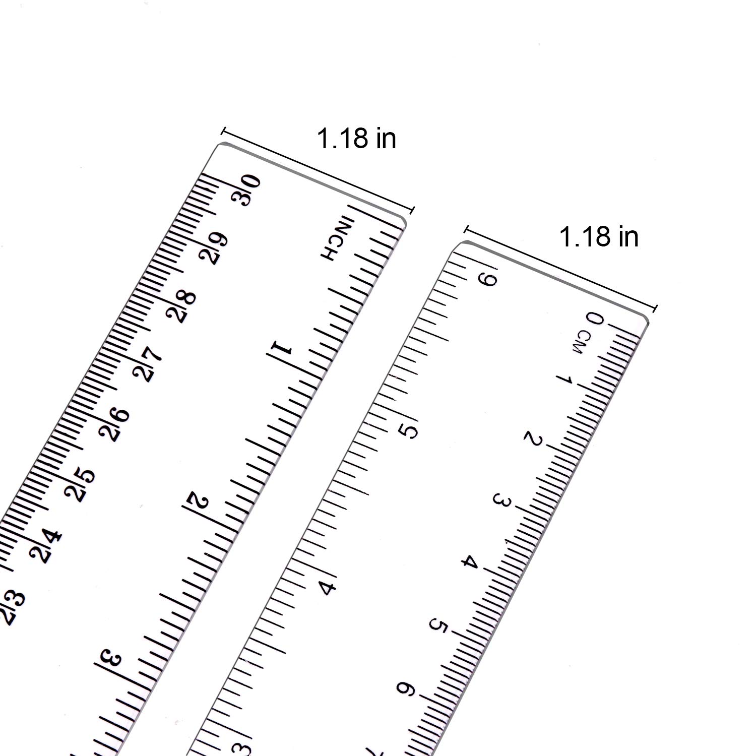 DJJGXAN 30 Cm Plastic Rulers With Centimeters, Folded 15cm Long For Office, Easy To Read Metric Rule Set, 1 Pack - View #7