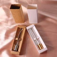 Botol parfum bulat isi ulang botol semprot bening Mini 5ml 8ml 10ml 15ml botol semprot parfum kaca sampel botol semprot dengan kotak
