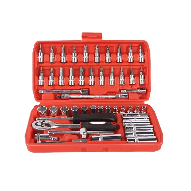 53 pcs material combination hand tools portable universal socket wrench