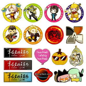 China Brooch Manufacturers No Minimum Bulk UV Print Metal Crafts Cartoon Badge Custom Lapel Pin Cute Hard Soft Enamel Pins