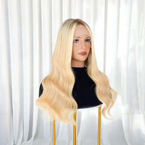 Perruque Lace Front de Luxe en Cheveux Vierges, Personnalisée, avec Balayage Brun et Doré - Product Image 4