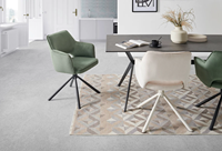 Meubles de maison rembourrés nordiques au design moderne et luxueux Chaises de salle à manger en tissu doux pour restaurant