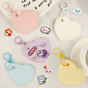 แพทช์ปักลายสไตล์เกาหลีญี่ปุ่นแบบติดเอง DIY สำหรับพวงกุญแจ กระเป๋าเดินทาง พร้อมลายหัวใจหลากสีแบบหนังรีดติด - Product Image 1