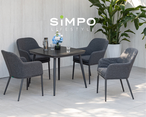 SIMPOLIFESTYLE Tavolo da Pranzo da Giardino Moderno Leggero di Lusso per Esterni MESA Balcone 4-8 Posti in Alluminio <span class=keywords><strong>SIVA</strong></span> - Product Image 3