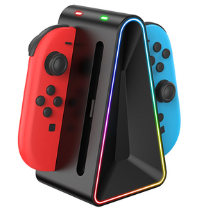 Stazione di Ricarica Magnetica Rapida 4-in-1 NS2 RGB con Supporto per 2 Controller Joycon per <span class=keywords><strong>Nintendo</strong></span> Switch2 Gamepad - Product Image 1
