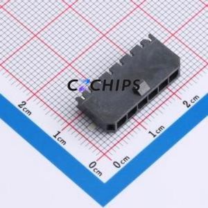 WT5557W-060R-0W Wire-to-Board Pin Header SMD,P=3mm,Horizontal Mount Connector 1x6P 3mm Horizontal Mount Micro-Fit (MX 3.0) - Product Image 1