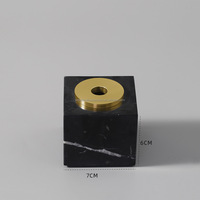 Vente chaude Petite Pierre De Marbre Noir Naturel Porte-Bâton D'encens Bouteille Pot D'encens Huile Essentielle Diffuseur D'arôme