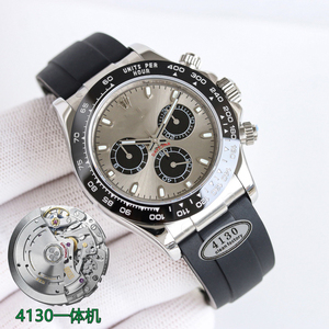 Nhà Máy Sạch Sang Trọng Superclone Thương Hiệu Nổi Tiếng Phong Cách Vàng Đen Chrono Đồng Hồ 4130 Phong Trào Đầy Đủ Gói Hộp Quà Tặng - Product Image 3