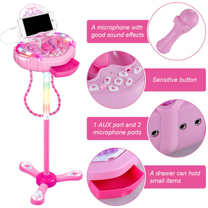 Juguete <span class=keywords><strong>de</strong></span> karaoke para niños Star Sound con juego <span class=keywords><strong>de</strong></span> micrófono doble, experiencia musical interactiva ligera para niñas, desata su superestrella interior - Product Image 3