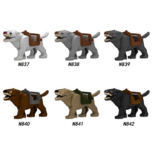 Jouets de construction Orc's Warg Medieval Knight Wolf, figurines en plastique ABS, jouet éducatif unisexe, 14 ans et plus, N837-N842 - Product Image 1