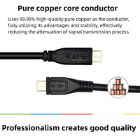 Câble Micro vers Type-C Type-C vers Micro USB Câble de données OTG pour téléphone portable Android