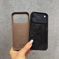 Coque de téléphone magnétique en flanelle tendance pour iPhone 18 ProMax, protection intégrale anti-chute