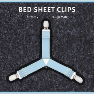 Sujetadores elásticos triangulares ajustables para sábanas, cintas de gancho y bucle, soporte de pinza, correas, Clip para sábanas y fundas de colchón - Product Image 2