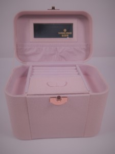 Estuche de Maquillaje de Lujo con Logotipo Personalizado, Espejo, Cuero Sintético Rosa, Organizador Multifuncional, Estuche Rígido - Product Image 2