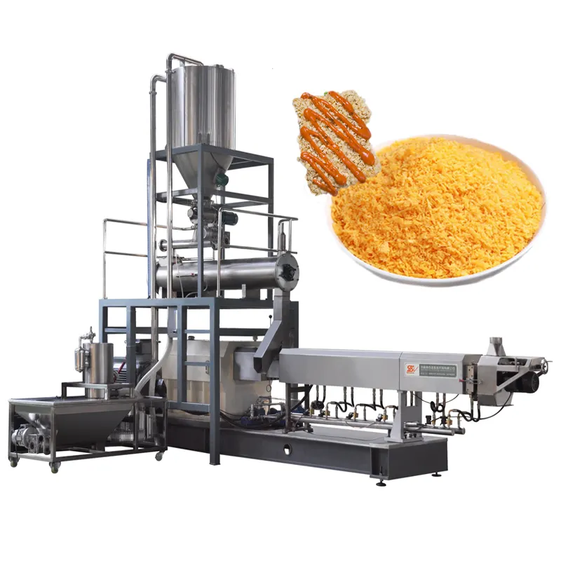 Breadcrumb Membuat Mesin/Otomatis Bread Crumb Line Produksi Roti Panggang Roti Crumb Peralatan Ekstrusi