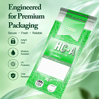 Sachet Mylar Personnalisé Thermoscellable avec Fenêtre, Résistant à l'Humidité, Refermable, pour Emballage de Fleurs et Herbes Sèches, Pochette Ziplock Autoportante en Plastique