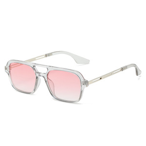 2022 New Lmamba L434 UV400 Protection Custom Double Bridge Retro <b>Sunglasses</b> Logo <b>Square</b> Unisex Fashion Trendy Shades - Product Image 3