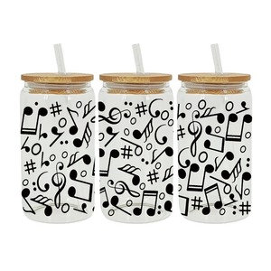 Autocollants UV DTF pour gobelets 16oz, motifs mélodies rythmiques, notes de musique, rapsodies - Product Image 2