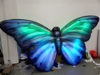 Papillon gonflable géant, éclairage pour décoration de fête