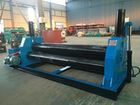Machine de pliage automatique à trois rouleaux en acier inoxydable et aluminium W11-8x2000 avec moteur pour le traitement des tôles de navires