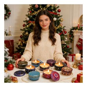 Envase Vacío para Velas con Tapa, Caja Elegante para Rellenar con Cera Aromática, Programa de Exhibición de Marca Privada para Venta Minorista - Product Image 3