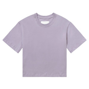 เสื้อยืดสีพื้นแฟชั่นฤดูร้อนคุณภาพสูงสำหรับผู้หญิง พิมพ์โลโก้ได้ตามต้องการ ขายส่งเสื้อยืดครอปคุณภาพสูงสำหรับผู้หญิง - Product Image 1