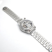 Montre mécanique automatique squelette creux BAOLISHI pour hommes, argent sterling 925, montre de luxe personnalisée